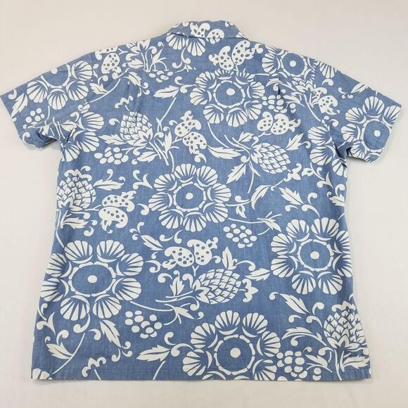 Kahala Hawaiian Shirt Mens 2XL Blue White Floral Cotton Aloha Made In USA - Picture 3 of 11
